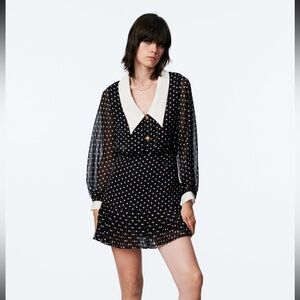 New Zara polka dot print dress